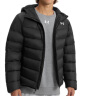 安德玛（UNDERARMOUR）冬季新款Core男子连帽运动短款鸭绒保暖羽绒服6001970 黑色001 XL 实拍图