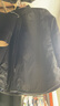 罗蒙（ROMON）商务职业正装男士白衬衫加绒加厚工装男装长袖衬衣男黑色3XL 实拍图