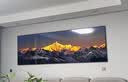 墨派客厅装饰画现代简约沙发背景墙壁画背有靠山超大尺寸横幅山水挂画 日照金山B款 270x90cm(适合3.5米沙发)晶瓷 实拍图