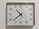 康巴丝（Compas）挂钟客厅钟挂墙2024年新款方形时钟石英钟表挂墙 7005A 蓝色35cm 实拍图