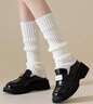 雪茜曼堆堆袜套女针织原宿风y2k辣妹亚文化日系jk学院风小腿长筒袜黑2双 实拍图
