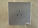 施耐德电气 10A三孔插座面板 86型暗装墙壁电源插座面板 皓呈系列 雅致黑色 实拍图