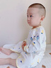 wua·wua婴儿衣服秋季宝宝睡袍夹棉防踢护肚夏季空调服睡衣睡袋秋冬连体衣 【四季 适宜20-28度】黄森林 100 实拍图