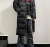 准者长款羽绒服男女情侣款春夏白鸭绒连帽保暖防风加厚运动外套 纯正黑 3XL (190) 实拍图