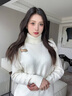 QGF奶系软糯高领毛衣女秋冬季复古chic慵懒风学生宽松内搭针织衫女装 白色 M 实拍图