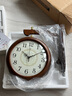 北极星（POLARIS）挂钟 客厅创意双面石英钟表复古时钟欧式实木卧室挂表14英寸 1607 实拍图