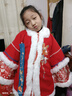 罗蒙汉服女童冬季拜年服儿童古装加厚中国风女孩唐装演出服 红色 130 实拍图