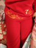 红豆儿童内衣套装纯棉男女童秋衣裤本命年鸿运大红色新年福H1011 165 实拍图
