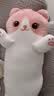 捉趣（ZHUOQU）猫咪抱枕公仔毛绒玩具女孩长条布玩偶冰丝睡觉抱枕送女生生日礼物 粉色【冰丝面料独立内胆】 全长约110cm 实拍图