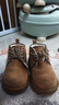 卡特兔童鞋儿童棉鞋冬季男宝宝加绒加厚雪地靴女童短靴防滑学步鞋机能鞋 英伦气质棕 26 内长16.0cm  脚长15.0-15.5 实拍图