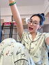 维多利亚的秘密 杨幂田曦薇同款 夏季宅度假天丝绵柔印花凉感睡衣套装女不易皱 34H4浅绿花卉印花-短袖长裤 S 实拍图