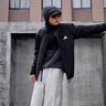 adidas拒水防泼加绒内胆三合一连帽外套男女阿迪达斯官方轻运动 黑色 M 实拍图