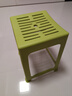 茶花（CHAHUA）塑料凳子时尚创意椅凳加厚方凳弧形塑料条纹高凳可叠加 【绿色】条纹高凳 46.6cm 【12个装】 实拍图