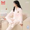 猫人情侣睡衣女冬【加厚珊瑚绒】开衫保暖可外穿家居服米白L 实拍图