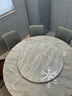 采薇 大理石餐桌家用餐桌椅组合实木白蜡木大圆桌现代简约圆形饭桌 1.5米单餐桌(带转盘) 实拍图