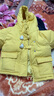 嘟嘟家儿童棉服冬装男童冬季加厚外套女童保暖棉袄宝宝卡通连帽童装上衣 黄色 100cm 实拍图