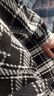 轩莱雅小香风外套男春秋新款巴洛克黑白格子高级感炸街潮牌美式休闲夹克 XXF001-黑色 2XL 实拍图