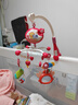 婴儿床头摇铃可旋转安抚床铃0-1岁3-6个月音乐床上宝宝玩具吊挂件 蓝牙版投影灯光遥控床铃-红-充电 实拍图