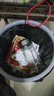 带手柄双层玻璃杯高硼硅玻璃水杯耐高温隔热防烫茶杯 黑环盖一体烧厚底办公杯 380ml 1只 实拍图