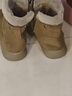 卡帝乐鳄鱼（CARTELO）2025冬季真皮雪地靴女皮毛一体棉鞋平底防滑加绒加厚保暖短靴子 棕色 38 实拍图