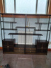 九夫人博古架实木新中式书架多宝阁客厅隔断茶柜茶叶展示柜茶室置物架子 100长胡桃色博古架[一左一右] 实拍图