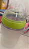 可么多么（como tomo）婴儿新生儿宽口径硅胶奶瓶 仿母乳防胀气 (3-6月) 绿色 250ml 实拍图