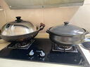 NUOLIKES 陶瓷砂锅火锅燃气灶电磁炉家用猪肚鸡煲汤锅大容量耐高温炖菜锅 黑色款+导热片+24cm木勺 6500ml 实拍图