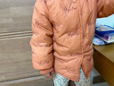 雅鹿2025新款儿童羽绒服短款男童女童宝宝羽绒内胆轻薄款洋气秋冬童装 橘红 110cm 实拍图