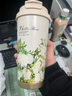 天喜保温杯女生高颜值陶瓷内胆咖啡杯子随行杯吸管水杯便携办公水杯 鸢尾花 520ml 升级陶瓷控温 实拍图