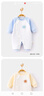 贝瑞加（Babyprints）新生儿连体衣秋冬婴儿衣服夹棉保暖护肚哈衣柔软内衣 蓝象59 实拍图