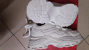 卡帝乐鳄鱼老爹鞋女鞋春季运动休闲鞋增高跑步鞋子女 1414 米色 35 实拍图