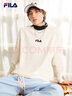 FILA 斐乐官方男装情侣款卫衣秋冬男女同款休闲卫衣加绒保暖上衣 奶盐白-IV（加绒） 170/92A/M 实拍图
