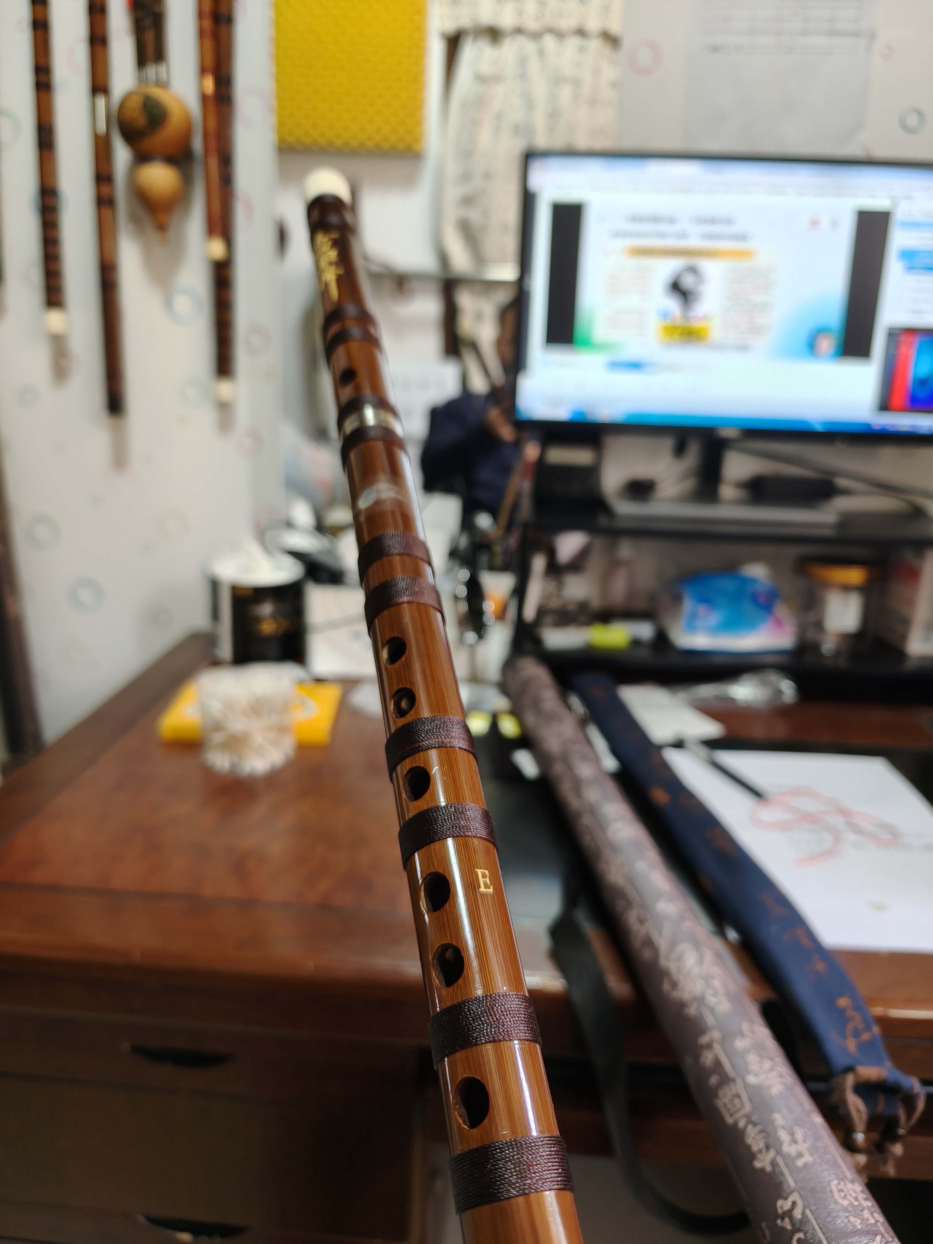 相思鸟笛子乐器竹笛专业考级苦竹笛演奏横笛大师施飞云精制笛E调 实拍图