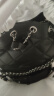 CHARLES&KEITH绗缝菱格链条水桶包双肩包包女包女友生日礼物CK2-10701506 Noir黑色 M 实拍图