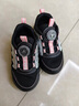 卡特兔童鞋儿童运动鞋男童跑步鞋秋季旋钮鞋防滑女童老爹鞋校园篮球鞋子 黑粉翅膀 30 内长18.5cm 脚长17.6-18.2 实拍图