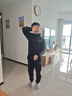 李宁童装儿童运动套装男女小大童复古印花卫衣卫裤套装150YWEV029-2 晒单实拍图