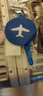 班哲尼 旅行箱硅胶挂绳行李牌 旅行箱包卡通托运挂牌吊牌 行李箱登机识别牌 含手写信息纸卡 蓝色 实拍图
