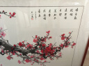 迅典梅花手绘国画中式梅开五福客厅装饰画喜上眉梢挂画沙发背景墙字画 梅开五福 实木带框83*163厘米 实拍图