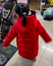 雪中飞【蓄热】童装儿童羽绒服男童女童纯色中大童拼接羽绒服红色120cm 实拍图