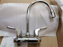 七牛【德国】卫生间洗脸盆双孔水龙头冷热二合一洗手池洗漱台面盆龙头 【双把双开】可旋转2档出水 品质升级｜送60进水管 实拍图