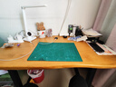 优品元素 实木电脑桌台式家用书房卧室书桌 原木大板办公写字桌学习桌子 原木桌：120*(60-63)*75板厚5cm 实拍图