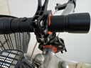 迪路仕（DEROACE）自行车灯架夹手电筒架山地车前灯架单车固定支架通用灯座骑行配件 升级双快拆黑-橙 实拍图