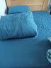 红豆全棉四件套100%纯棉刺绣床单被套床上三件套四季款长绒棉加厚磨毛 羽夕-宾利蓝 床笠款1.5m 床笠款 （被套200*230cm） 实拍图