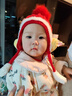 贝娜茜婴儿帽子秋冬季6-12个月儿童帽子加厚保暖护耳帽针织毛线帽冬天潮 小小鸡-红色 6个月-4岁（44-51.5CM） 实拍图