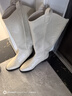 百思图24冬商场同款复古骑士靴粗跟女长靴M5321DG4米白色37 实拍图