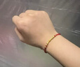 老庙黄金手链足金竹节抽拉手绳女可调节步步高升送女友送老婆生日礼物 步步高升竹节手绳约0.4g+礼盒 实拍图