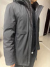 罗蒙（ROMON）鹅绒羽绒服男中长款加厚保暖可拆连帽冬季外套男Q26黑色190 实拍图
