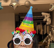 佳茉生日场景布置生日帽16件生日装饰眼镜男女孩儿童快乐装扮发箍道具 实拍图