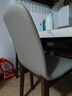 真缘北欧极简餐椅家用现代简约实木椅子靠背轻奢客厅餐桌椅吃饭凳子 深胡桃色灰色皮-样板色 实拍图