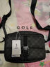 高尔夫（GOLF）单肩包男士休闲斜挎包男ipad手机包耐磨印花商务通勤随身小方包 实拍图